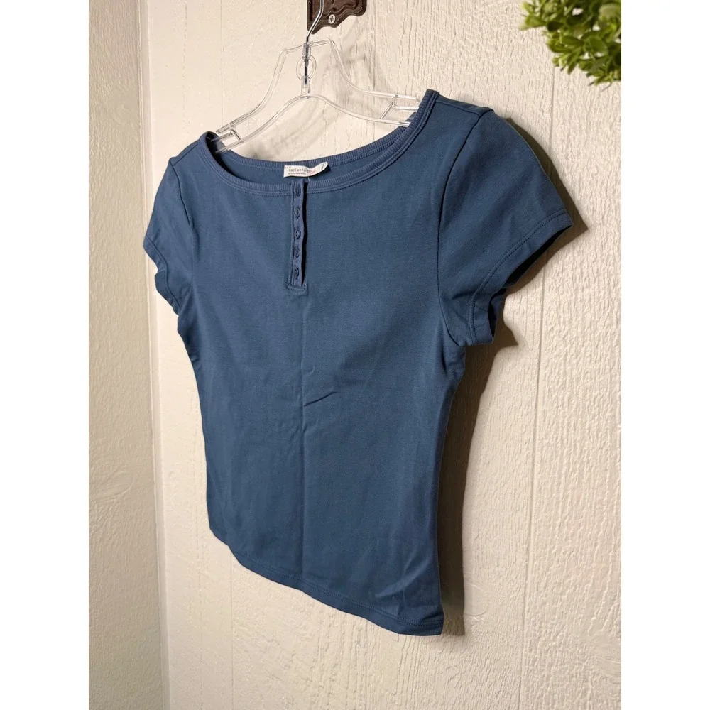 Intimately Free People Morning Pages Henley Top dark navy XS